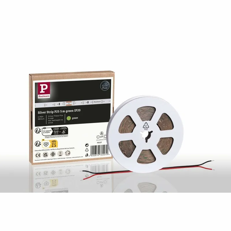 Top-Angebot Paulmann Pro LED Strip Silver P25 GRÜN 5m 20W 300lm/m 60LEDs/m