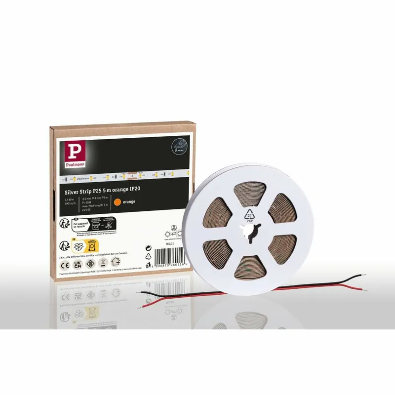Beliebt Paulmann Pro LED Strip Silver P25 ORANGE 5m 20W 300lm/m 60LEDs/m