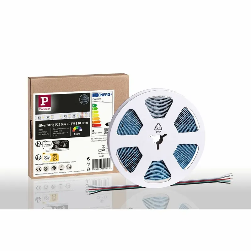 Paulmann Pro LED Strip Silver P25 RGBW 830 5m 75W 300lm/m 60LEDs/m Letzte Chance