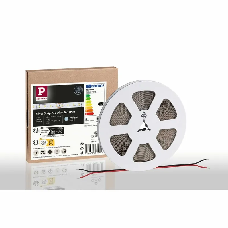 Paulmann Pro LED Strip Silver P75 865 10m 42W 750lm/m 96LEDs/m 6500K Kracherpreis