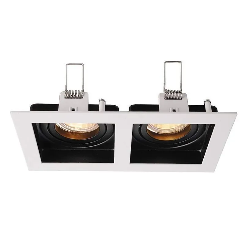 Deko-Light Deckeneinbauring, Algol II Eckig, 2x max.35 W MR16, Weiß, Spannungskonstant, 12 V/AC/DC Kracherpreis