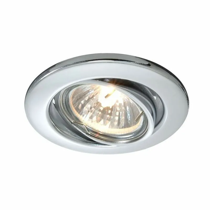 Aktuell Deko-Light Deckeneinbauring, Basic Rund, Tilt, 1x max. 35 W GU10, Silber, 220-240 V/AC, 50 / 60 Hz