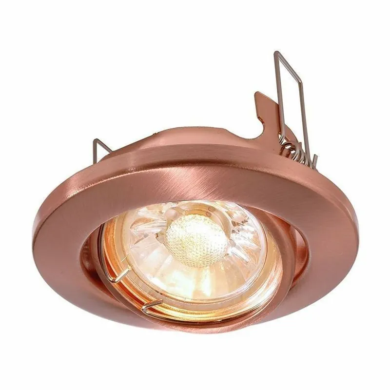 Top-Angebot Deko-Light Deckeneinbauring, Basic Rund, Tilt, 1x max. 35 W GU10, Kupfer, 220-240 V/AC, 50 / 60 Hz