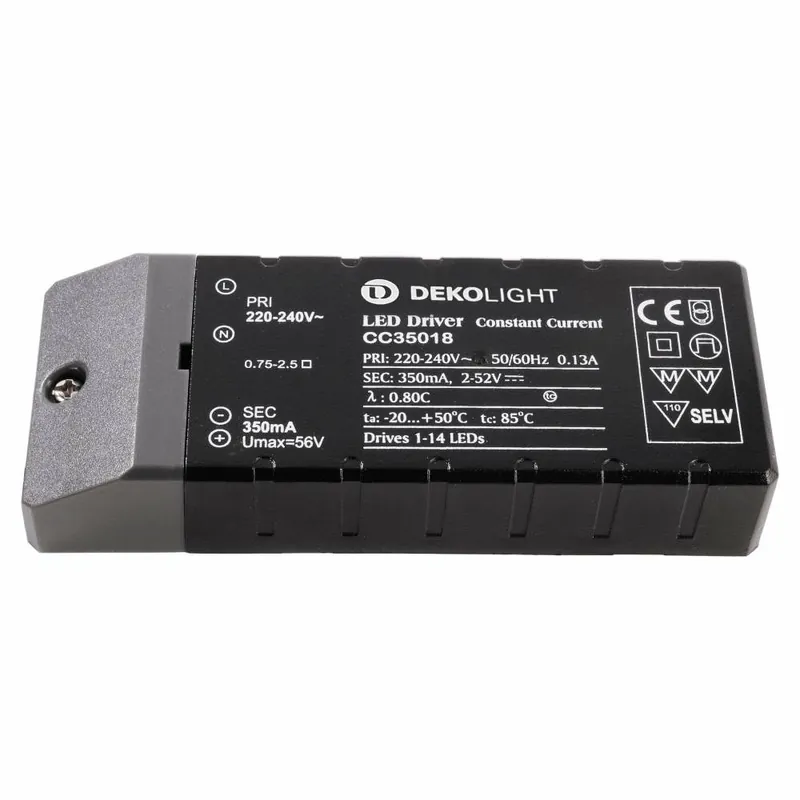 Deko-Light Deko-Light, Netzgerät (CC, DC), BASIC, CC, CC35018/18W, Stromkonstant, 0,7-18,0 W, 220-240 V/AC, Aus Billig