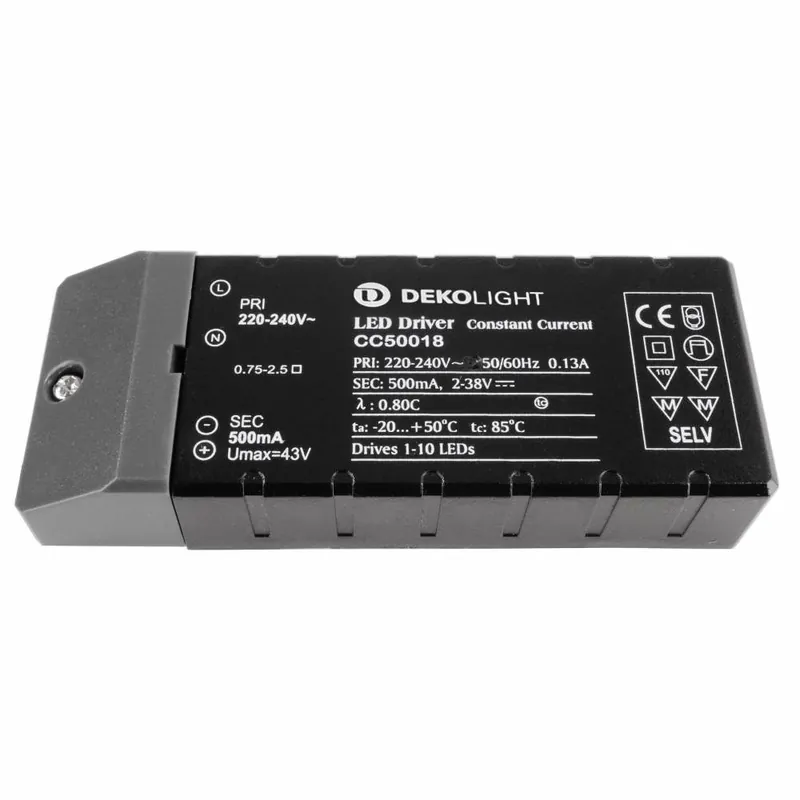 Deko-Light Deko-Light, Netzgerät (CC, DC), BASIC, CC, CC50018/18W, Stromkonstant, 1,0-18,0 W, 220-240 V/AC, Aus Mega-Angebot