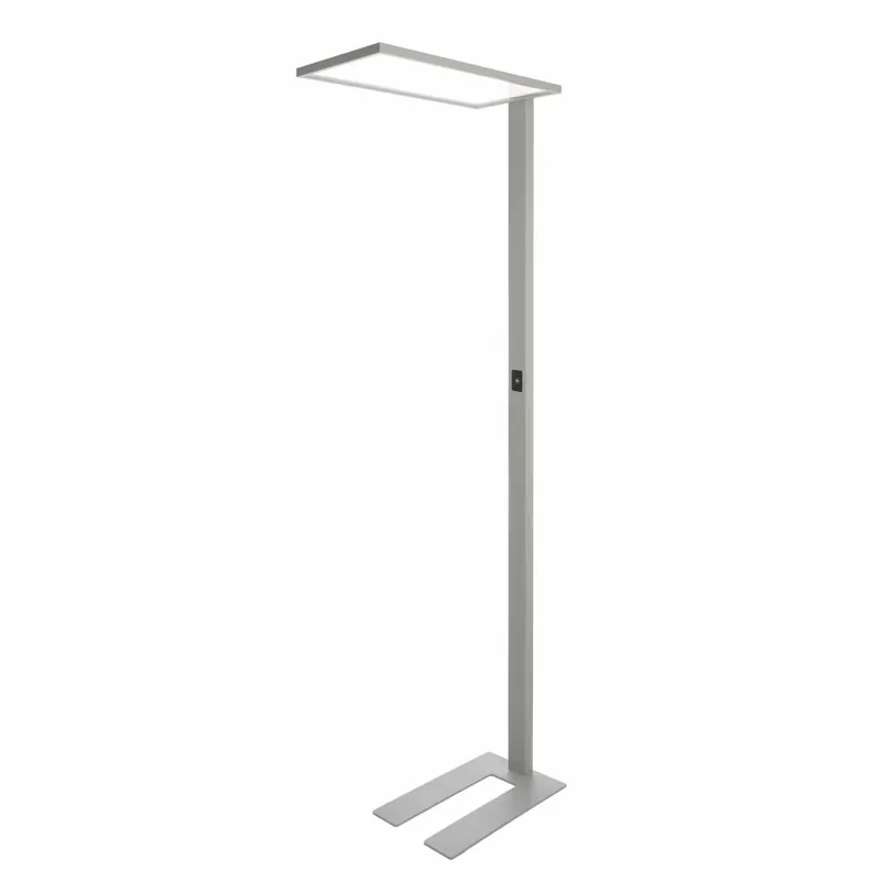 Deko-Light Stehleuchte, Office One Transparent, 55 W, Touch DIM, 4000 K, Silber, 200-240 V/AC, 50 / 60 Hz Nur Heute