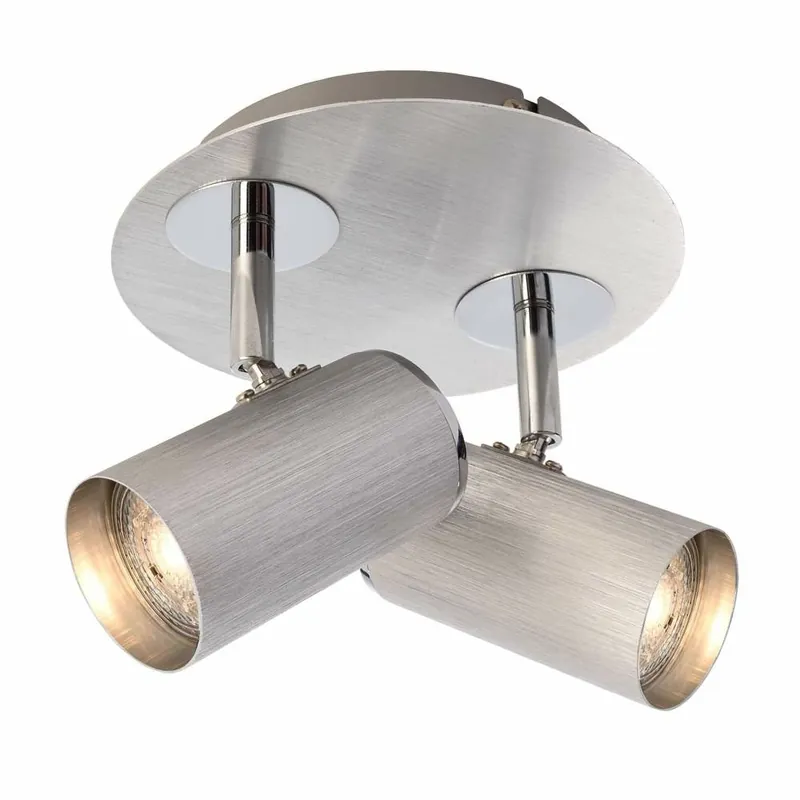 Deko-Light Deckenaufbauleuchte, Indi II, 2x max. 50 W GU10, Silber, 220-240 V/AC, 50 / 60 Hz Ausverkauf
