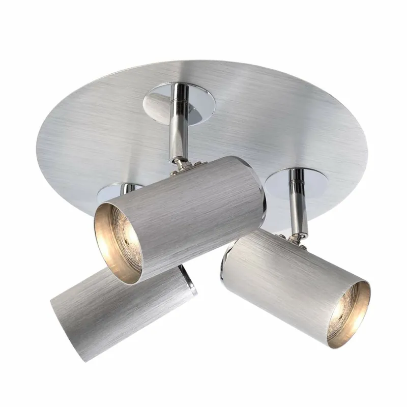 Knallerangebot Deko-Light Deckenaufbauleuchte, Indi III, 3x max. 50 W GU10, Silber, 220-240 V/AC, 50 / 60 Hz