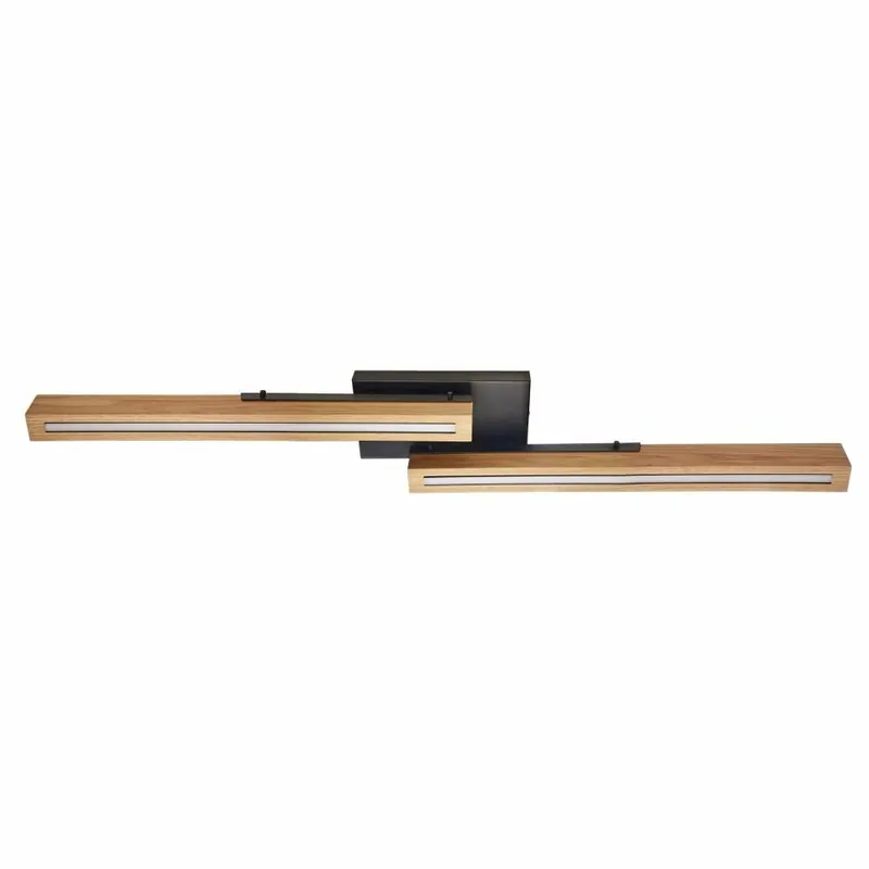 Markenware Deko-Light Deckenaufbauleuchte, MADERA, 15 W, 3000 K, Schwarz, 100-240 V/AC, 50 / 60 Hz