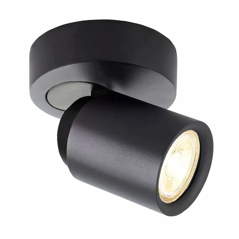 Kostenfreie Lieferung Deko-Light Deckenaufbauleuchte, Librae Round I, 1x max. 50 W GU10, Schwarz, 220-240 V/AC, 50 / 60 Hz