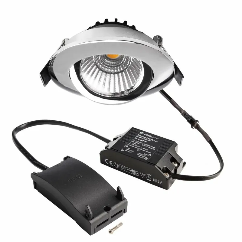 Deko-Light Deckeneinbauleuchte, Dione, 8,5 W, DIM, 3000 K, Chrom, 220-240 V/AC, 50 / 60 Hz Sonderangebot