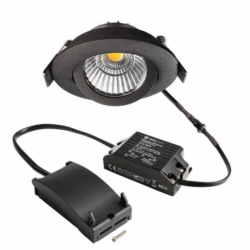 Saisonangebot Deko-Light Deckeneinbauleuchte, Dione, 8,5 W, DIM, 2700 K, Schwarz, 220-240 V/AC, 50 / 60 Hz
