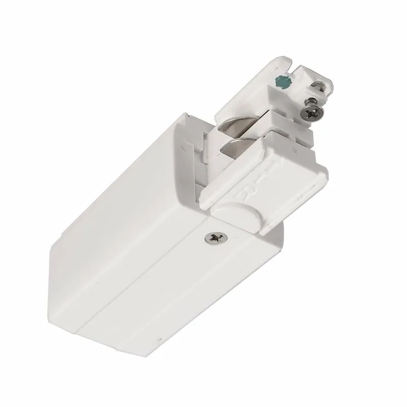 Rabatt Deko-Light 3-Phasen Schienensystem, D Line elektrischer Einspeiser rechts, Verkehrsweiß RAL 9016, 220-240 V/AC