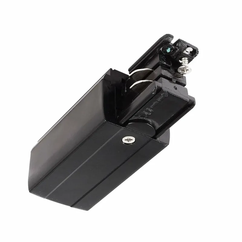 Deko-Light 3-Phasen Schienensystem, D Line elektrischer Einspeiser rechts, Graphitschwarz RAL 9011, 220-240 V/A Preisknaller