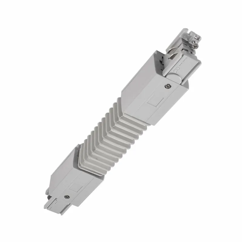 Kracherpreis Deko-Light 3-Phasen Schienensystem, D Line Flexverbinder links-rechts, Fenstergrau RAL 7040, 220-240 V/AC
