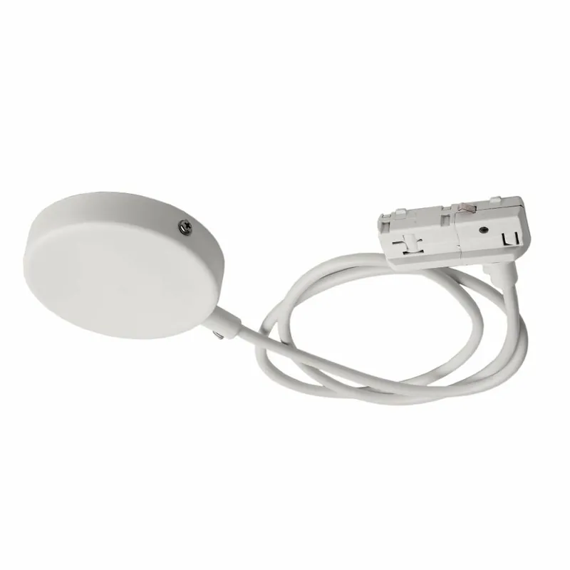 Deko-Light 1-Phasen Schienensystem, D One Flexeinspeiser mit Deckenbaldachin, weiß, Weiß, 220-240 V/AC Sichere Zahlung
