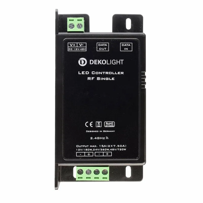 Zertifiziert Deko-Light Deko-Light, Niedervolt RF Dimmer (CV, DC), RF Single, Spannungskonstant, RF, 720.0 W, 12 V / DC, 24