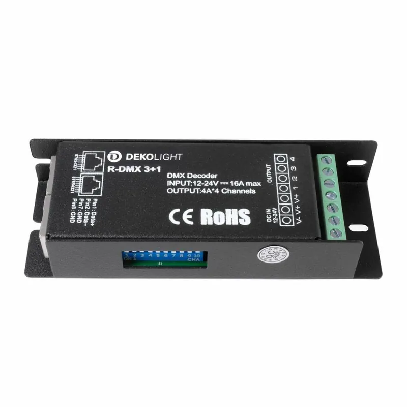 Top-Angebot Deko-Light Deko-Light, Niedervolt DMX Dimmer (CV, DC), LED Dimmer R-DMX 3+1, Spannungskonstant, DMX512, 384.00