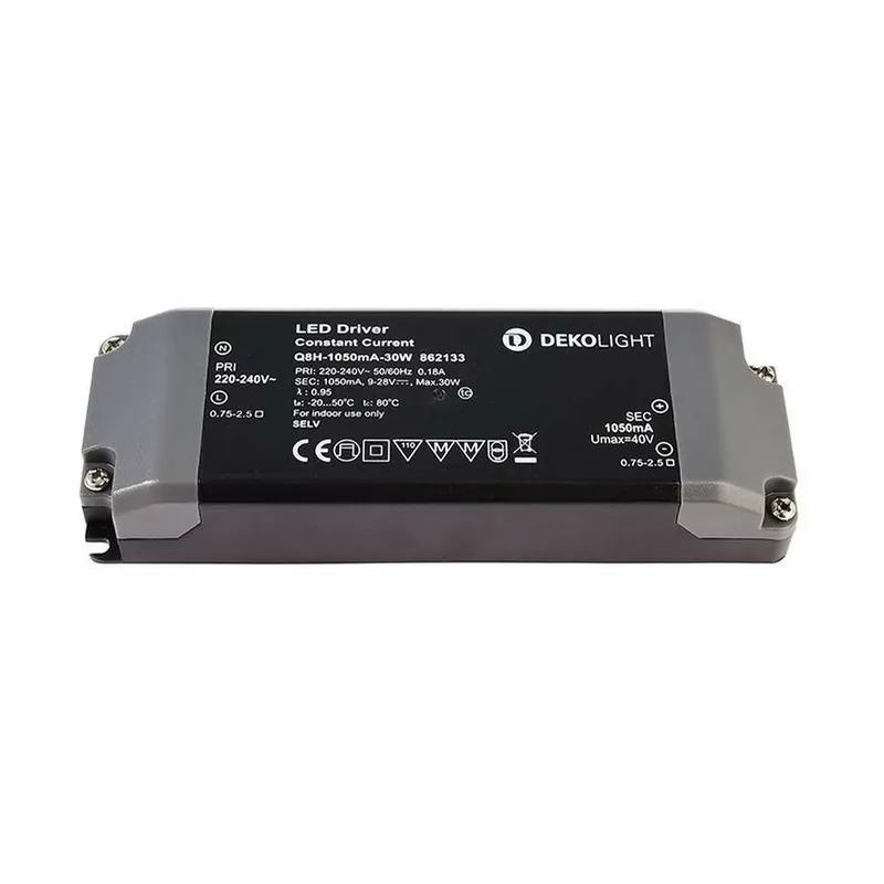 Neu Im Sortiment Deko-Light Deko-Light, Netzgerät (CC, DC), BASIC, CC, Q8H-1050mA/30W, Stromkonstant, 9,5-30,0 W, 220-240 V/AC,
