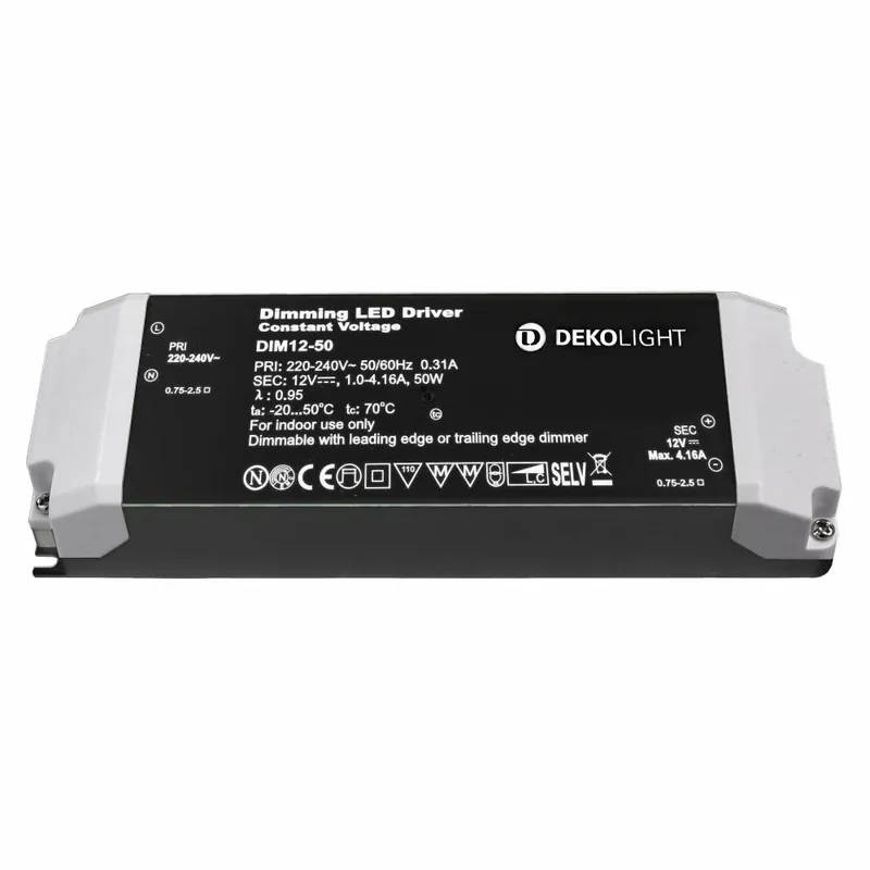 Deko-Light Deko-Light, Netzgerät (CV, DC) dimmbar, BASIC, DIM, CV 12V 12-50W, Spannungskonstant, Mit Phasenansc Super-Preis