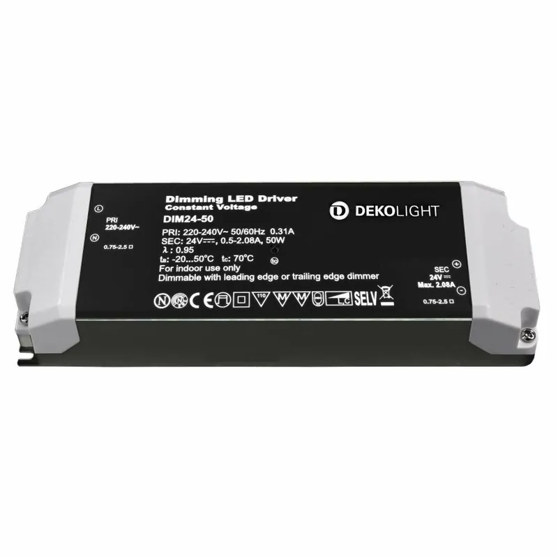 Garantierte Lieferung Deko-Light Deko-Light, Netzgerät (CV, DC) dimmbar, BASIC, DIM, CV, 24V 12-50W, Spannungskonstant, Mit Phasenan