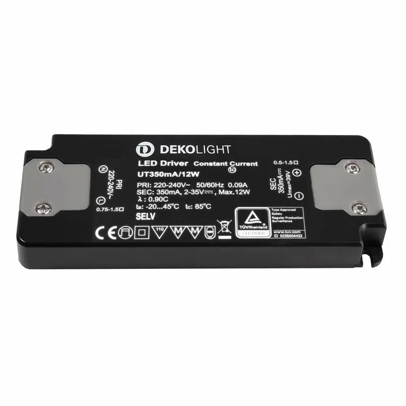 Deko-Light Deko-Light, Netzgerät (CC, DC), FLAT, CC, UT350mA/12W, Stromkonstant, 0,7-12,0 W, 220-240 V/AC, Ausg Sonderaktion