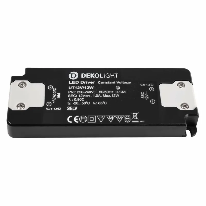 Deko-Light Deko-Light, Netzgerät (CV, DC), FLAT, CV, UT12V/12W, Spannungskonstant, 12.0 W, 220-240 V/AC, Ausgan Preiswert