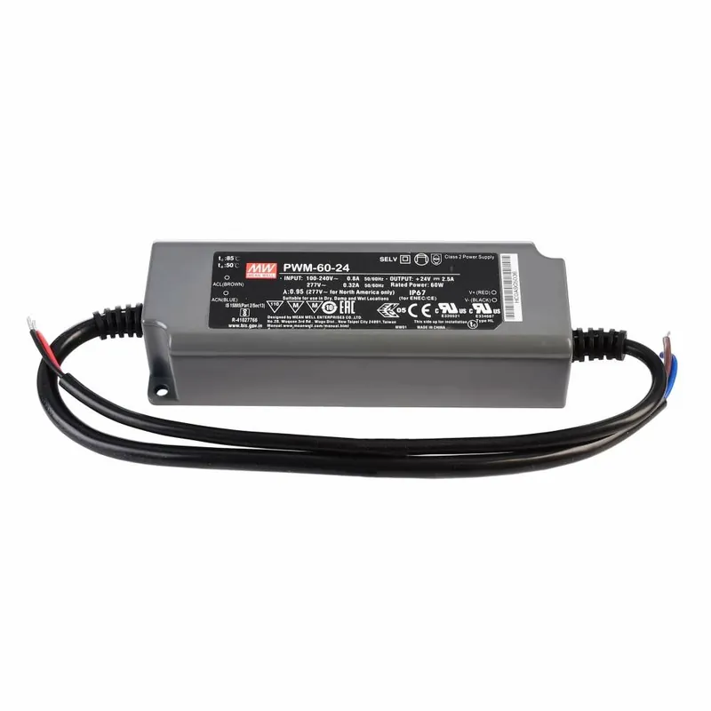 Meanwell, Netzgerät (CV, DC) dimmbar, PWM-60-24BLE Casambi, Spannungskonstant, Casambi, 60.0 W, 90-3 Begrenztes Angebot