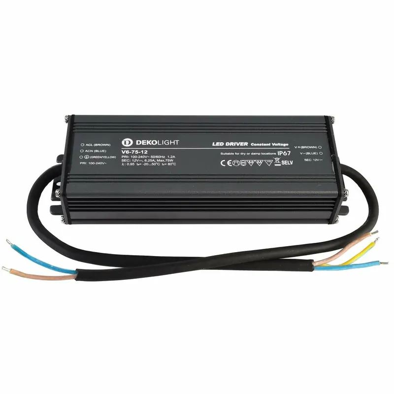 Deko-Light Deko-Light, Netzgerät (CV, DC), IP, CV, V6-75-12, Spannungskonstant, 75.0 W, 100-240 V/AC, Bemessung Rabatt