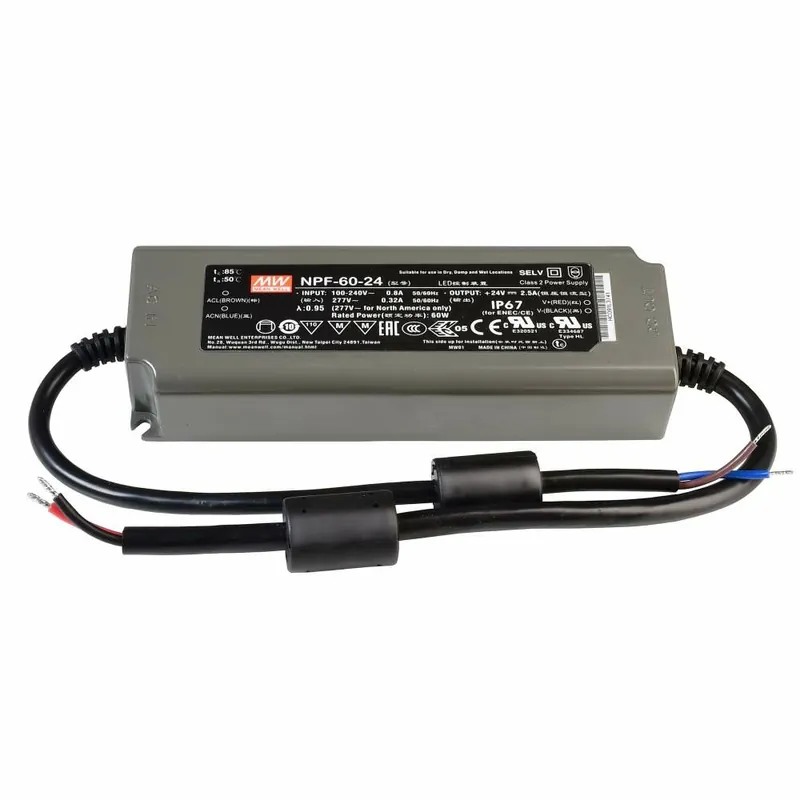 Direktkauf Meanwell, Netzgerät (CV, DC), CV, NPF-60-24, Spannungskonstant, 60.0 W, 90-305 V/AC, Ausgangsspannun