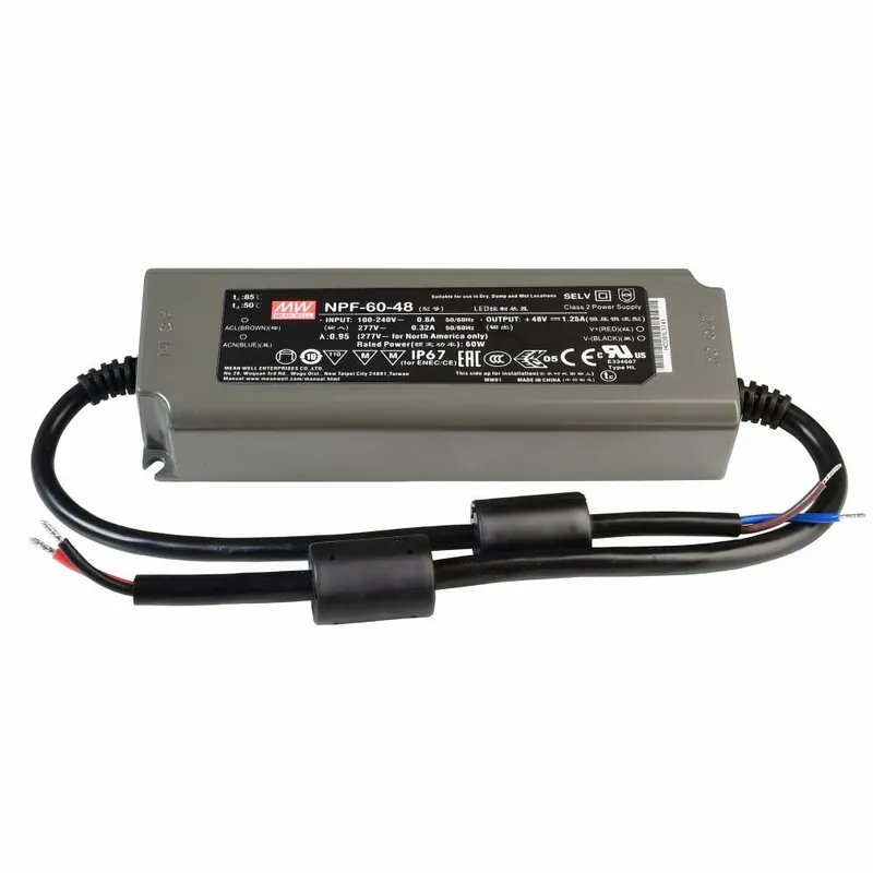 Letzte Chance Meanwell, Netzgerät (CV, DC), CV, NPF-60-48, Spannungskonstant, 60.0 W, 90-305 V/AC, Ausgangsspannun