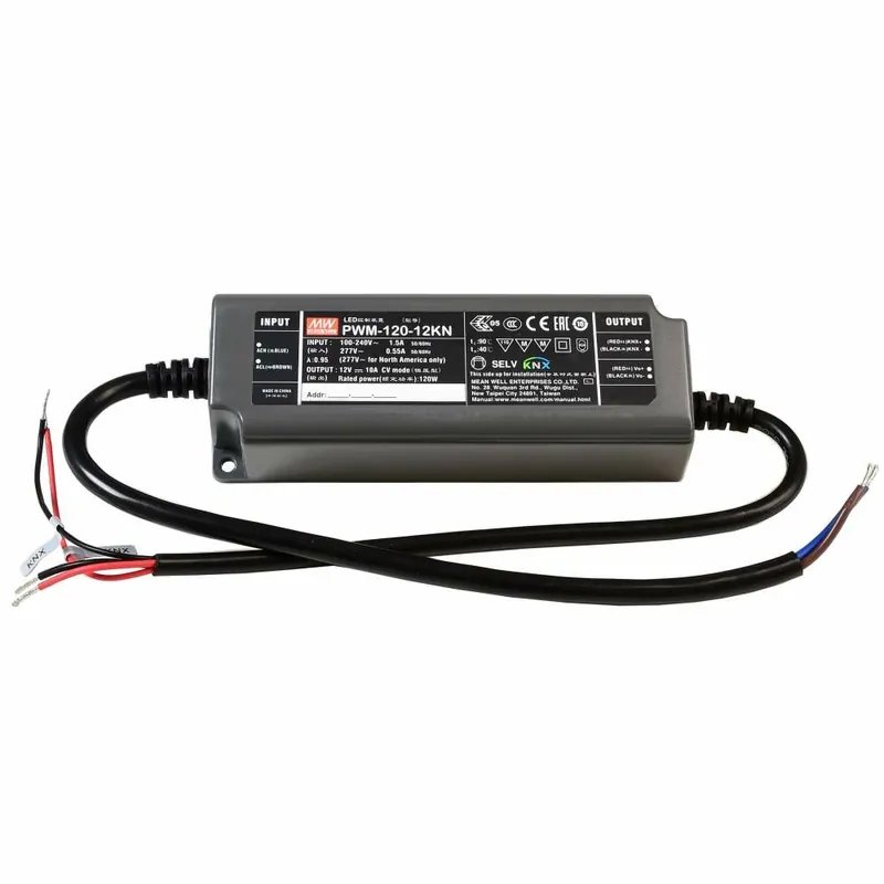 Meanwell, Netzgerät (CV, DC) dimmbar, CV, PWM-120-12KN, Spannungskonstant, KNX, 120.0 W, 90-305 V/AC Gratis Versand