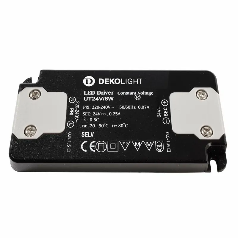 Ausverkauf Deko-Light Deko-Light, Netzgerät (CV, DC), FLAT, CV, UT24V/6W, Spannungskonstant, 6.0 W, 220-240 V/AC, Ausgangs