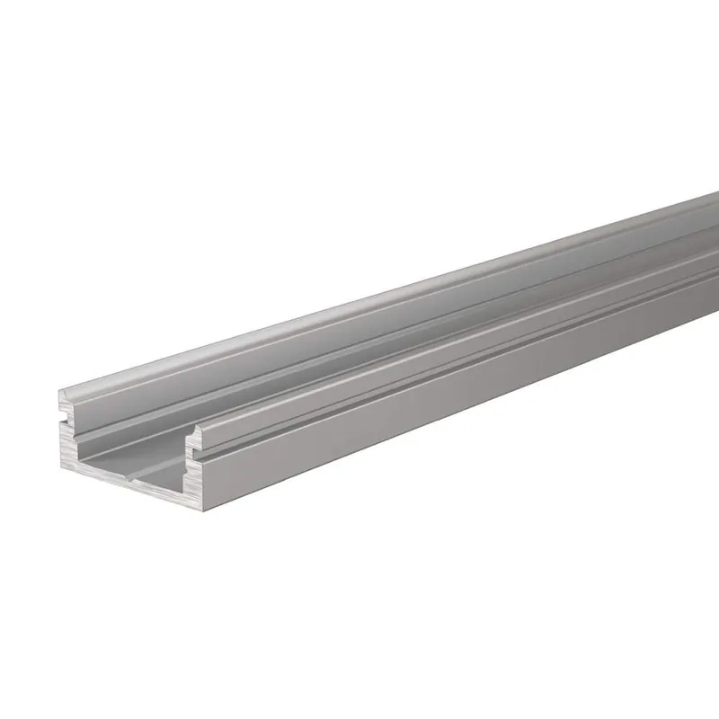 Deko-Light Profil, U-Profil flach AU-01-10, 10 - 11,3 mm LED Stripes, Aluminium, Silber, Eloxiert, Tiefe: 1000 Expressversand