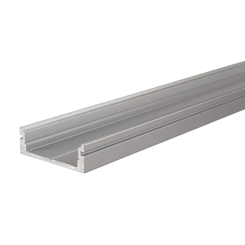 Super-Preis Deko-Light Profil, U-Profil flach AU-01-15, 15 - 16,3 mm LED Stripes, Aluminium, Silber, Eloxiert, Tiefe: 1000