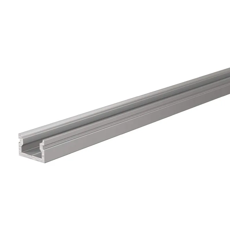 Deko-Light Profil, U-Profil flach AU-01-05, 5 - 5,7 mm LED Stripes, Aluminium, Silber, Eloxiert, Tiefe: 1000 mm Letzte Chance