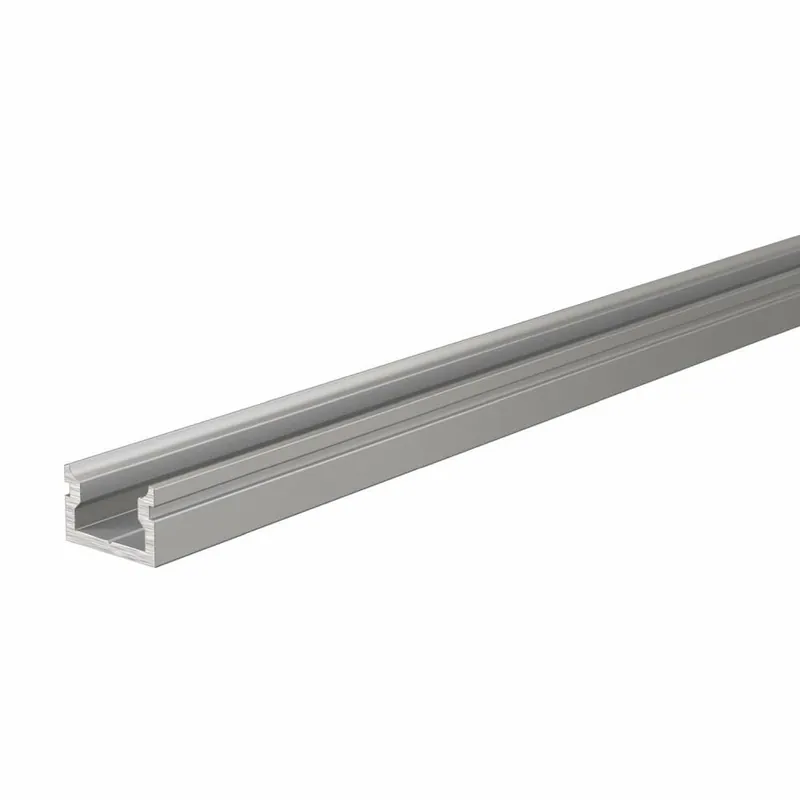 Schnäppchen Deko-Light Profil, U-Profil flach AU-01-05, 5 - 5,7 mm LED Stripes, Aluminium, Silber, Eloxiert, Tiefe: 2000 mm