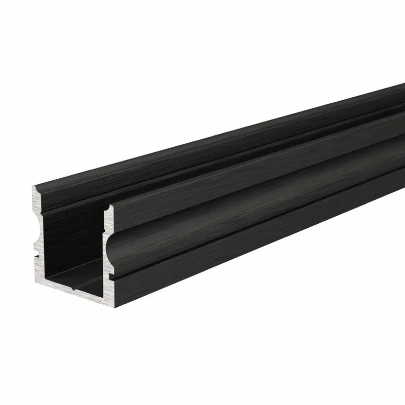 Preiswert Deko-Light Profil, U-Profil hoch AU-02-10, 10 - 11,3 mm LED Stripes, Aluminium, Schwarz, Eloxiert, Tiefe: 2000