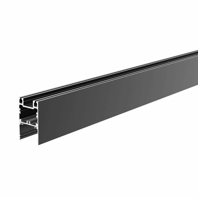 Nur Heute Deko-Light Profil, PLANO ES - Leerprofil, 62 x 38mm, schwarz mit LED-Träger, Länge 2000mm, <ul><li>universell e