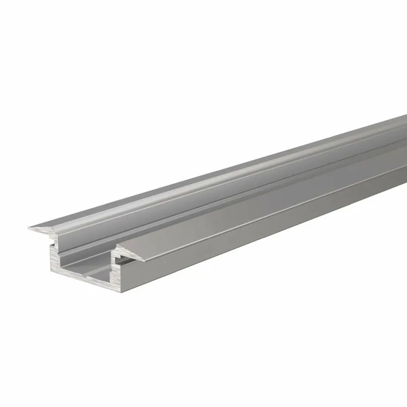 Wochenendangebot Deko-Light Profil, T-Profil flach ET-01-08, 8 - 9,3 mm LED Stripes, Aluminium, Silber, Eloxiert, Tiefe: 2000 mm