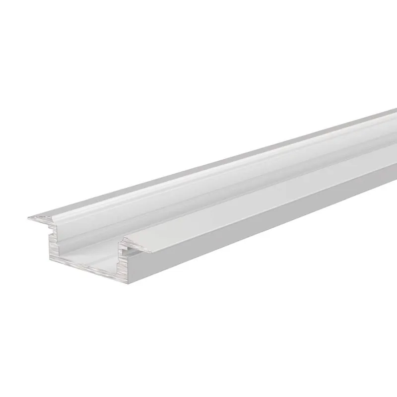 Must-Have Deko-Light Profil, T-Profil flach ET-01-10, 10 - 11,3 mm LED Stripes, Aluminium, Weiß, Tiefe: 2000 mm, Breite: