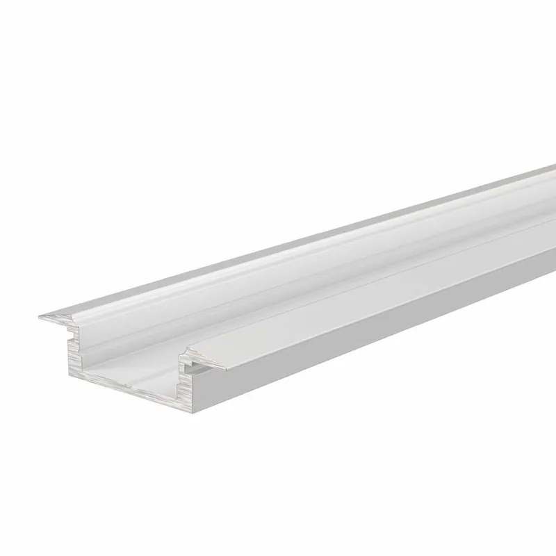 Deko-Light Profil, T-Profil flach ET-01-12, 12 - 13,3 mm LED Stripes, Aluminium, Weiß, Tiefe: 2000 mm, Breite: Kostenfreie Lieferung