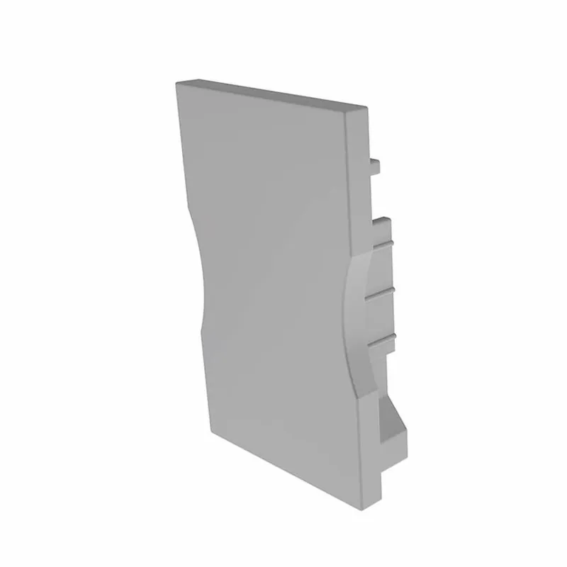 Deko-Light Profil Endkappe, Endkappe H-AU-03-12 Set 2 Stk, Kunststoff, Grau, Tiefe: 28.6 mm, Breite: 18 mm Markenware
