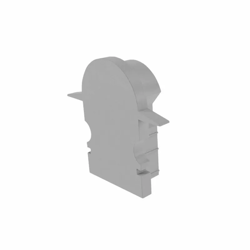Deko-Light Profil Endkappe, Endkappe R-ET-02-08 Set 2 Stk, Kunststoff, Grau, Tiefe: 23 mm, Breite: 6 mm, Höhe: Begrenztes Angebot