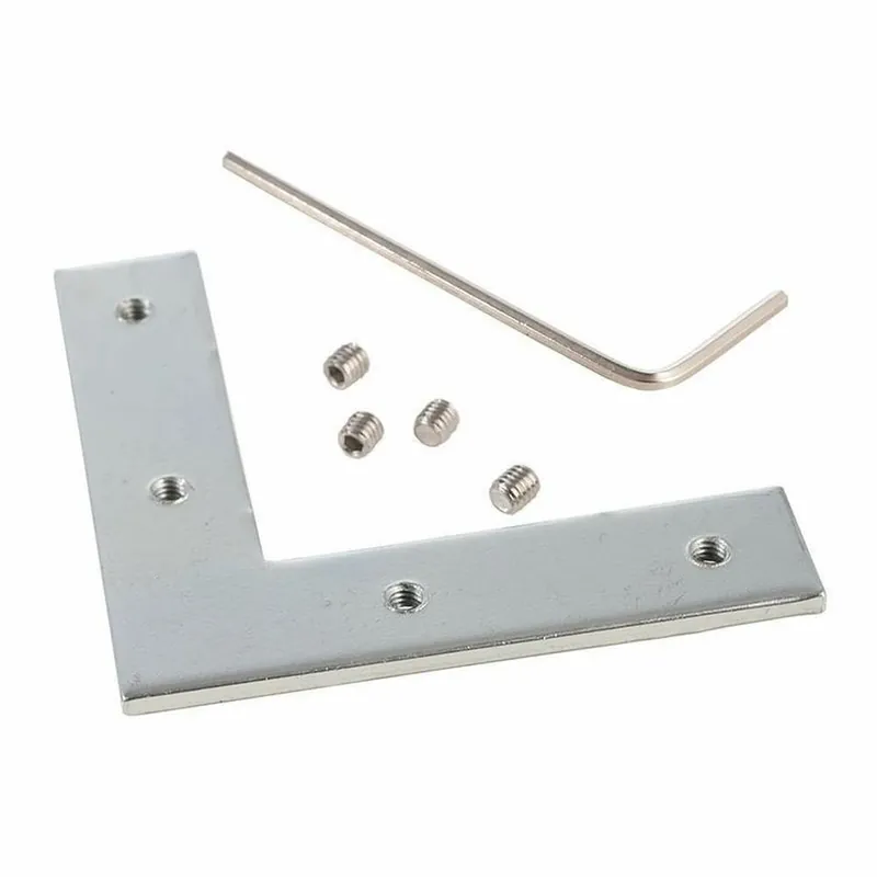 Top-Seller Deko-Light Profil Zubehör, Nutenstein / Eckverbinder 90°, Metall, Silber, Naturbelassen, Breite: 12 mm, Höhe: 2