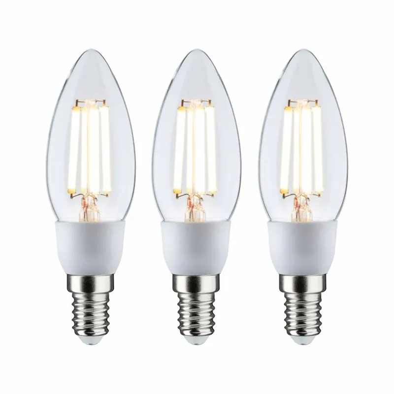 Bestseller Paulmann Eco-Line Filament 230V LED Kerze E14 3x525lm 3x2,5W 3000K Klar