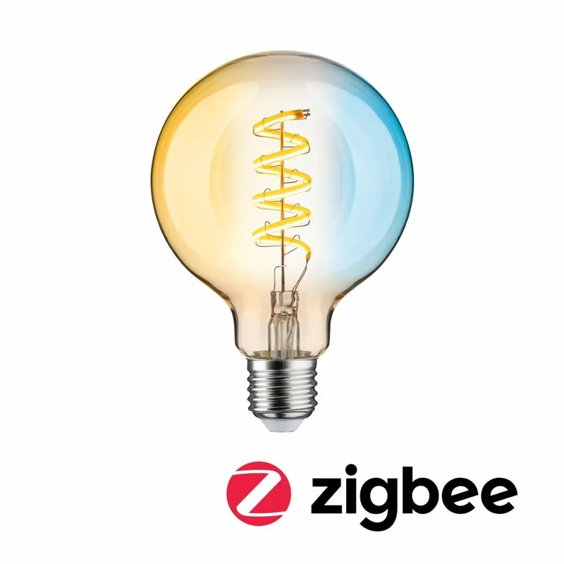 Paulmann Filament 230V Smart Home Zigbee 3.0 LED Globe G95 E27 600lm 7,5W Tunable White dimmbar Gold Neue Ware