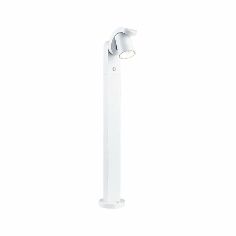 Markenware Paulmann LED Pollerleuchte Cuff Bewegungsmelder IP44 782mm 3000K 10W 700lm 230V 70° Weiß Aluminium