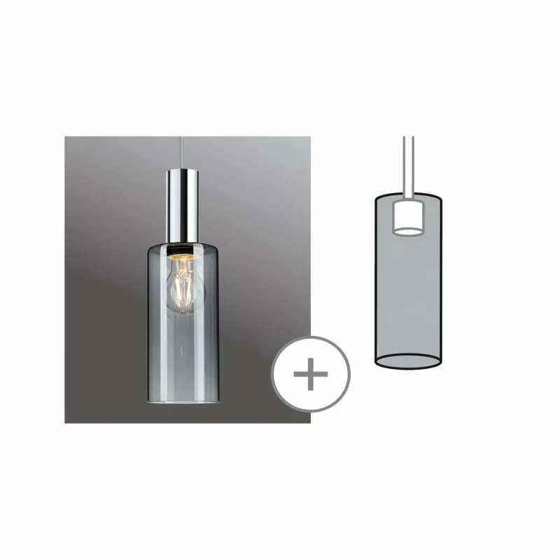 Sale Paulmann URail 2Easy Glasschirm Raja 100mm Rauchglas