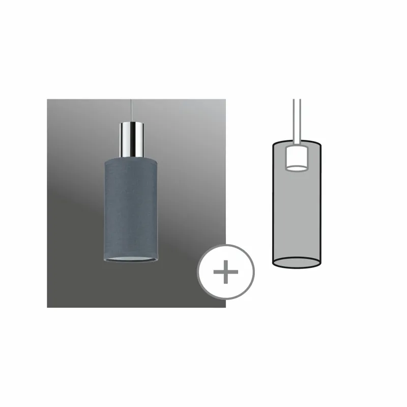 Gratis Versand Paulmann URail 2Easy Stoffschirm Valerio 100mm Anthrazit